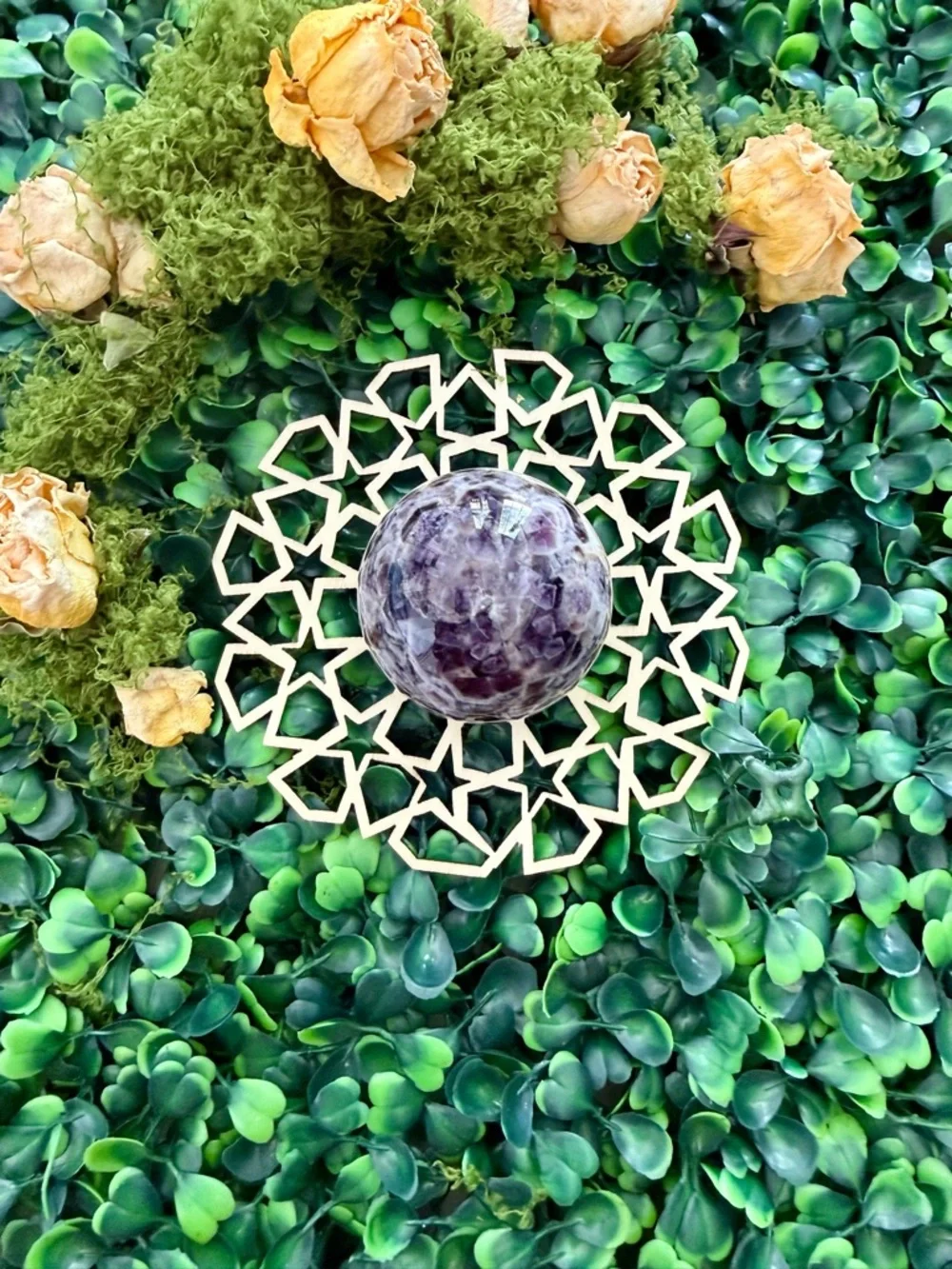 Dream Amethys sphere || Chevron Amethyst Crystal orb